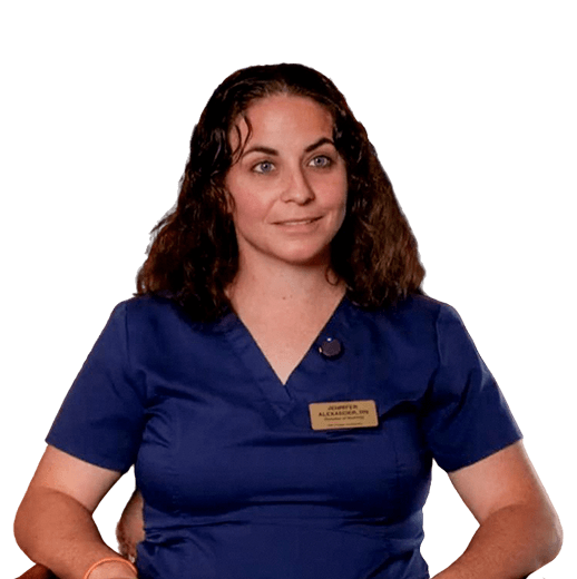 Testimonial person 1, a smiling medical doctor